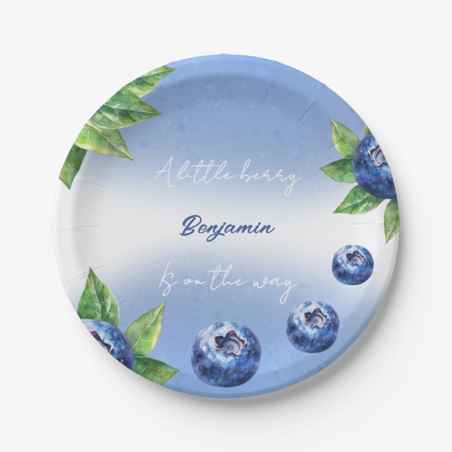 Plato De Papel Strawberry Baby Shower (Anverso)