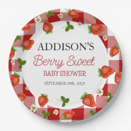 Plato De Papel Strawberry Baby Shower | Berry Sweet