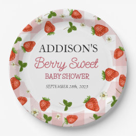 Plato De Papel Strawberry Baby Shower | Berry Sweet