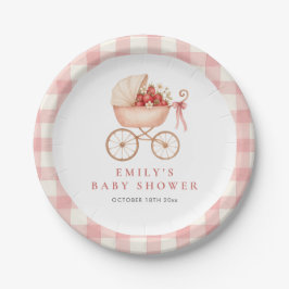 Plato De Papel Strawberry Berry Sweet Baby Shower