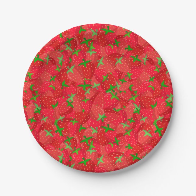 Plato De Papel Strawberry Medley (Anverso)