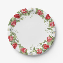 Plato De Papel Strawberry Red