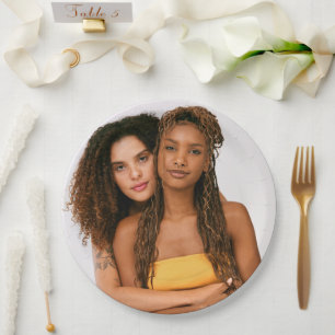 Plato De Papel Su Boda fotográfica Dos novias LGBTQ