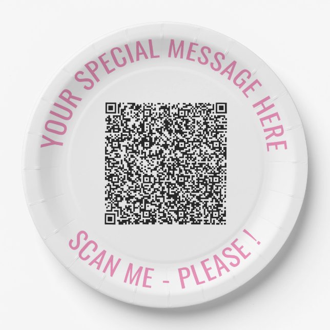 Plato De Papel Su código QR Información de exploración Informació (Anverso)