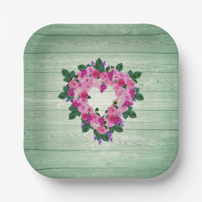 Plato De Papel Su hermoso corazón (Anverso)