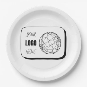 Plato De Papel Su Logo Aquí