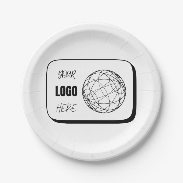 Plato De Papel Su logotipo aquí (Anverso)
