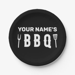Plato De Papel Su nombre es bbq