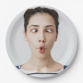 Plato De Papel  Sube Tu Foto Divertida Selfie Fiesta 