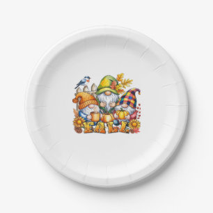 Plato De Papel Sublimación de Gnomes otoño Amor clásico T-Shir