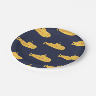 Plato De Papel Submarino amarillo