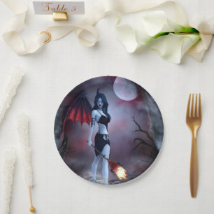 Plato De Papel Succubus de fuego lunar