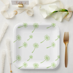 Plato De Papel Sucede la mala hierba Diseño divertido y lindo de
