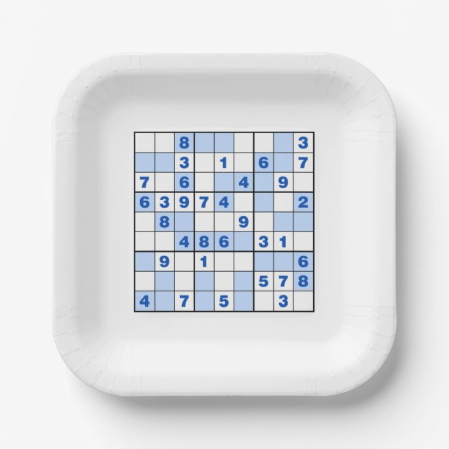 Plato De Papel Sudoku rompe (Anverso)