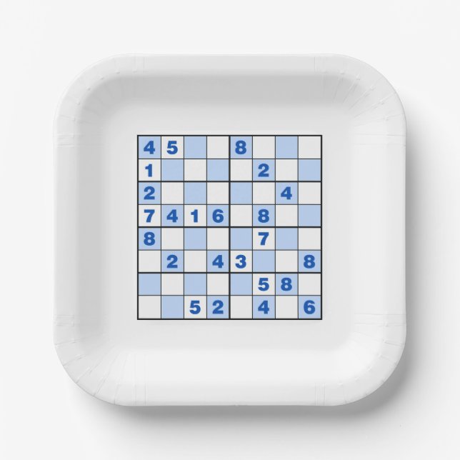 Plato De Papel Sudoku rompe (Anverso)