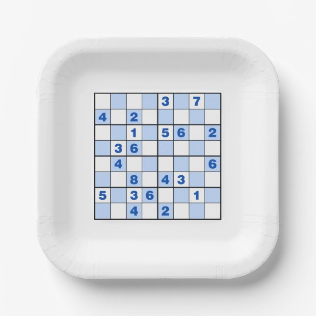 Plato De Papel Sudoku rompe (Anverso)