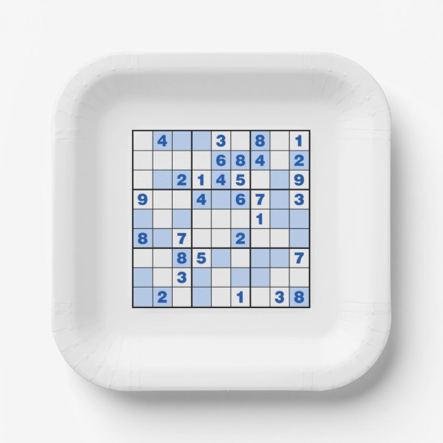 Plato De Papel Sudoku rompe (Anverso)