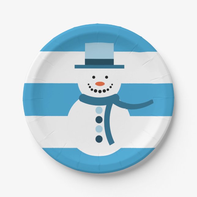 Plato De Papel Sueño con un hombre blanco de invierno (Anverso)