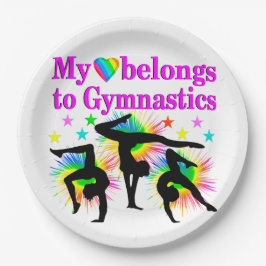 PLATO DE PAPEL SUEÑO DE GIMNASTICAS