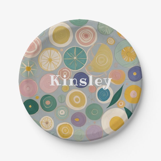 Plato De Papel Sueño Kaleidoscope personalizado (Anverso)