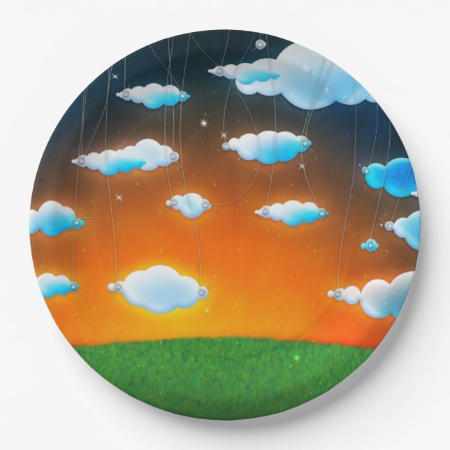 Plato De Papel Sueños de noche (Anverso)