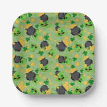 Suerte de cortesía para la placa de papel irlandes