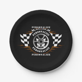 Plato De Papel Suministros de celebración de Fiestas de Carreras 