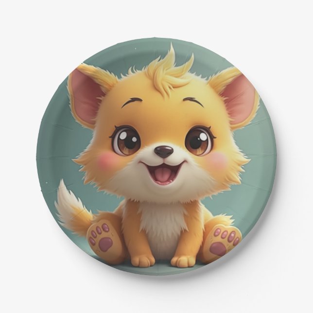 Plato De Papel suministros de fiesta (Anverso)