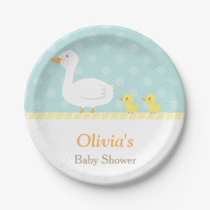 Plato De Papel Suministros de fiesta para baby shower de gemelos