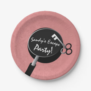 Plato De Papel Suministros para chicas de fiesta de escape