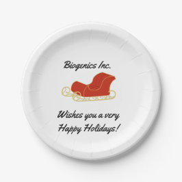 Plato De Papel Suministros personalizados para fiestas de Navidad