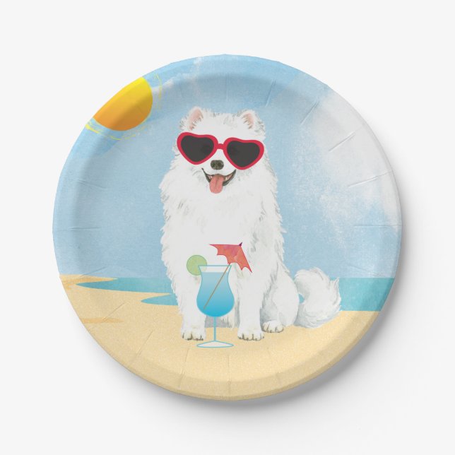 Plato De Papel Summer Eskie (Anverso)