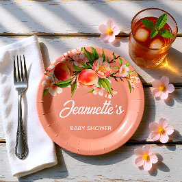 Plato De Papel Summer Party Floral Baby Shower