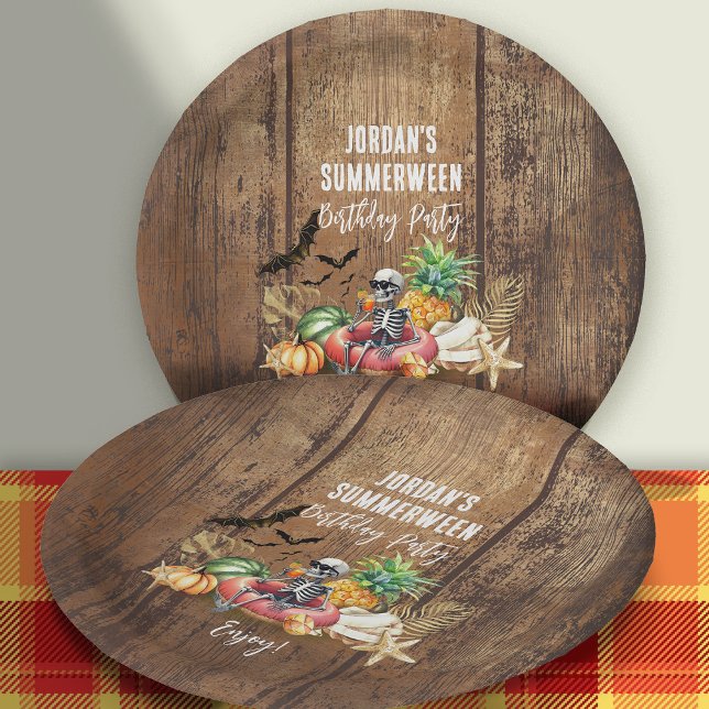 Plato De Papel Summerween Birthday Party (Subido por el creador)