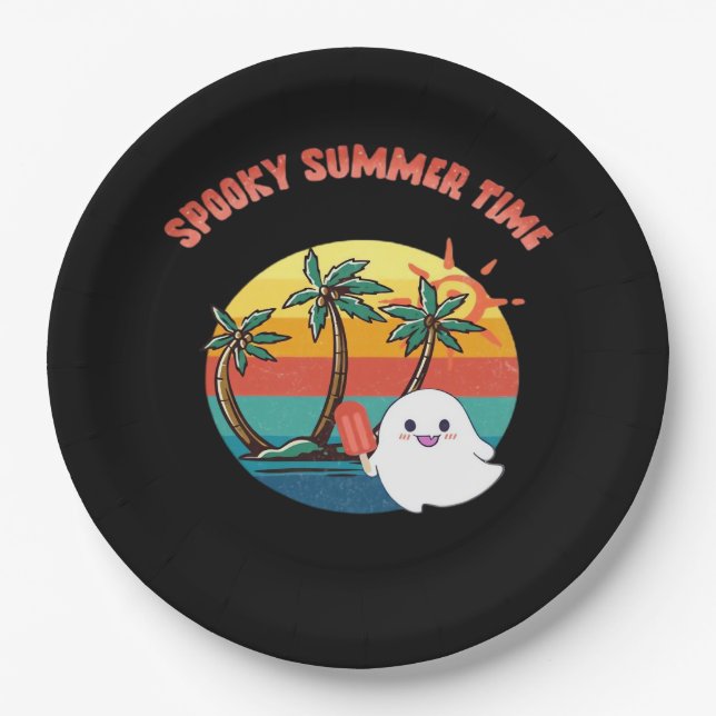 Plato De Papel Summerween Vibes - Spooky Summer Time Classic (Anverso)