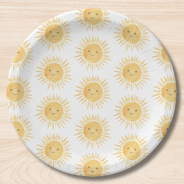 Plato De Papel Sun-themed Baby Shower
