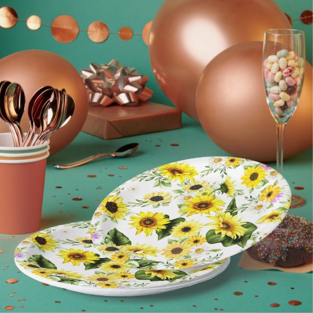 Plato De Papel Sunflower 7 (Multi)