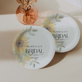 Plato De Papel Sunflower Bridal Shower