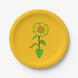 Plato De Papel Sunflower Paper Plate