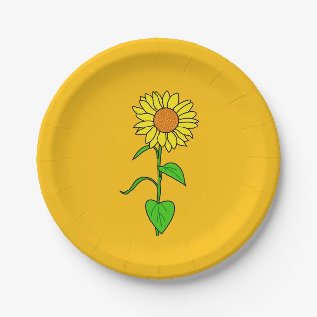 Plato De Papel Sunflower Paper Plate (Anverso)