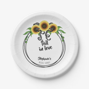 Plato De Papel Sunflower Wreath Bridal Shower