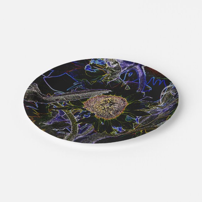 PLATO DE PAPEL SUNFLOWERS (Angular)