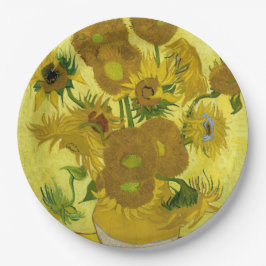 Plato De Papel Sunflowers de Vincent Van Gogh