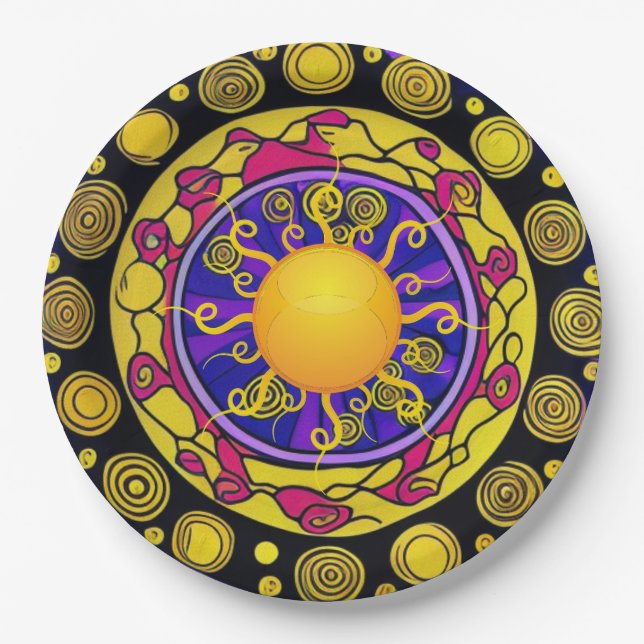 Plato De Papel Sunny Daze (Anverso)