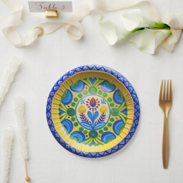 Plato De Papel Sunny Mediterranean Vibes