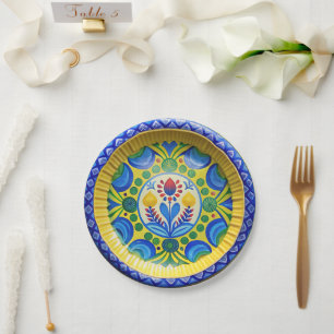 Plato De Papel Sunny Mediterranean Vibes