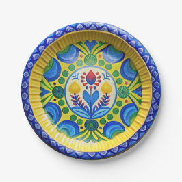Plato De Papel Sunny Mediterranean Vibes