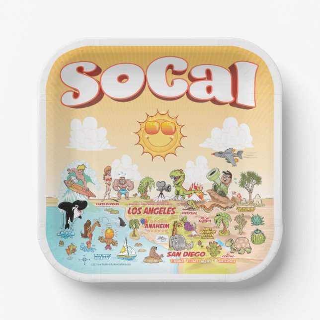 Plato De Papel Sunny SoCal (Anverso)