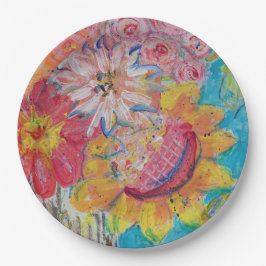 Plato De Papel Suns coloridos de Art Sangria de Lydia