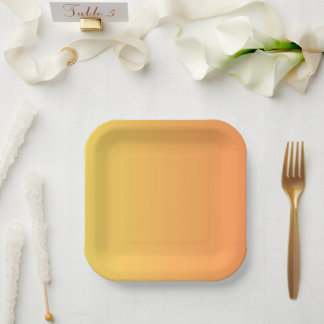 Plato De Papel Sunset Citrus Gradient